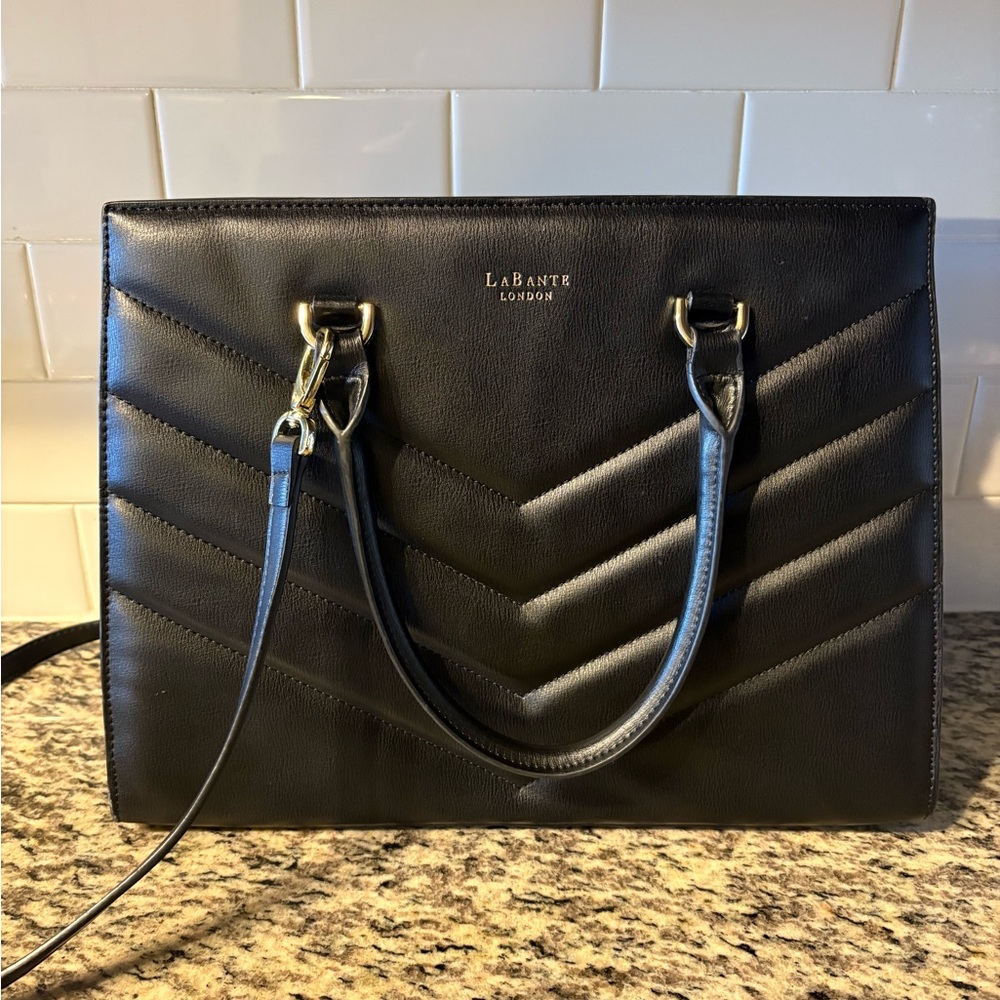 LaBante Airlie Black Vegan Laptop Bag